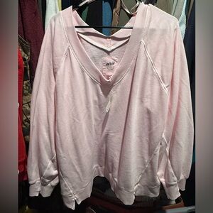 Aerie Light Pink V-Neck Sweater